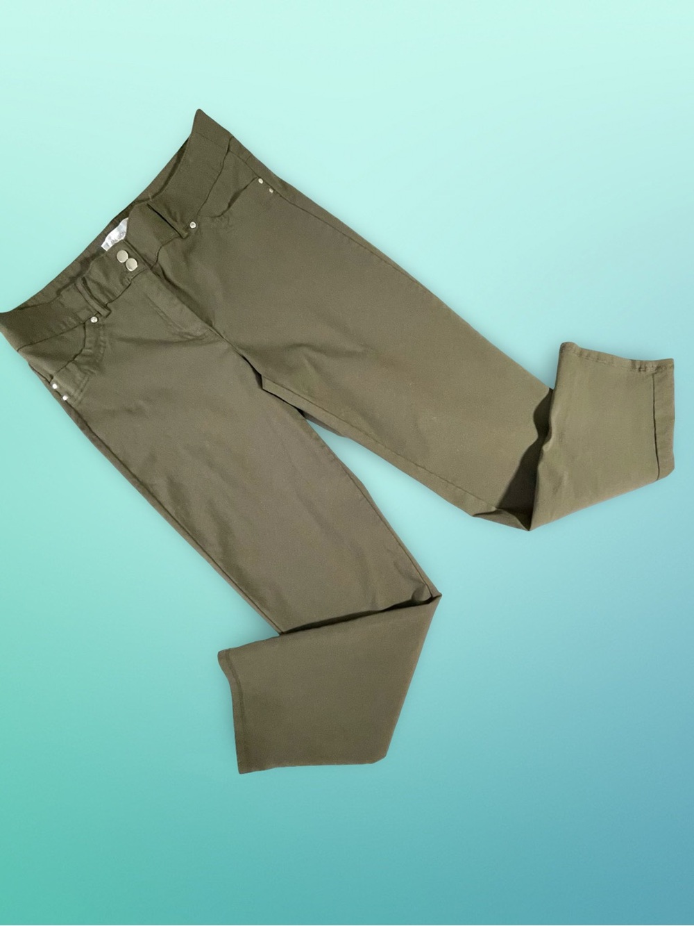 89th & Madison Millennium 5-Pocket Stretch Pants Olive Size 10